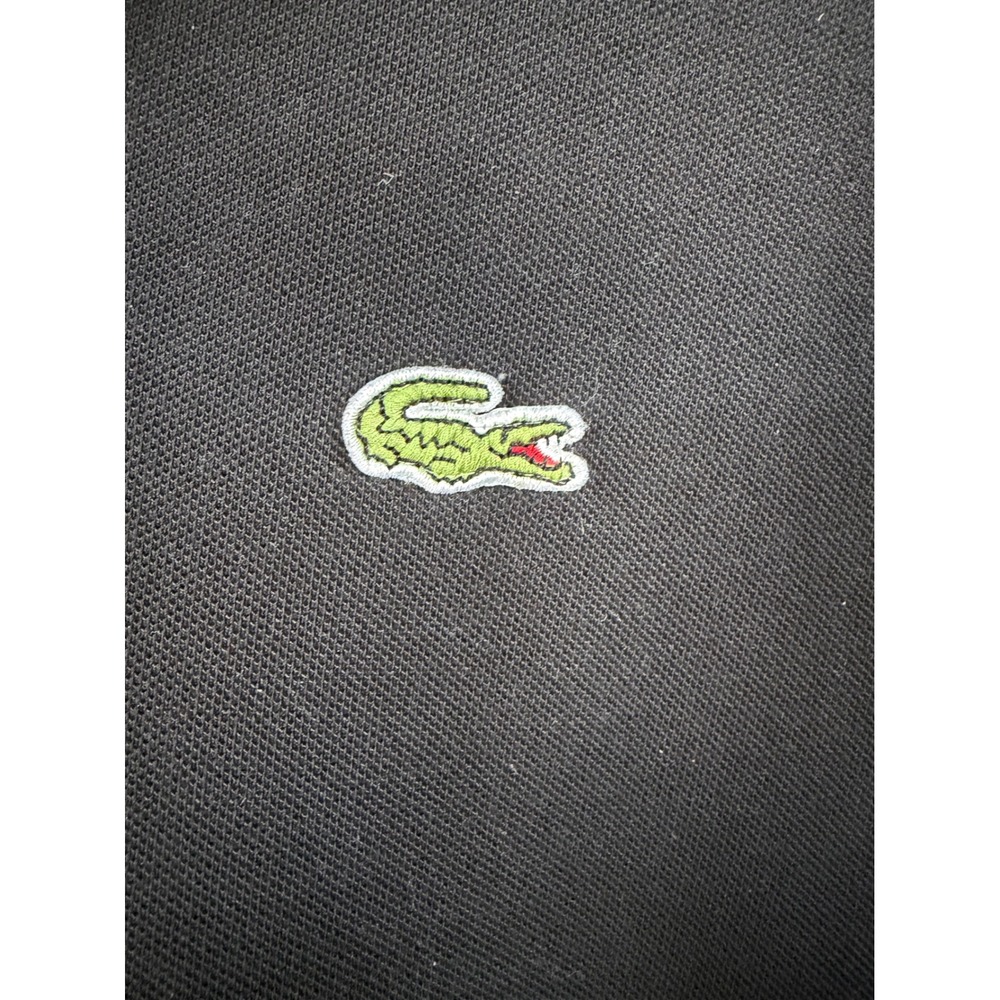 Vintage Lacoste Made in France Black Pique Polo Shirt Mens Size 6 XL - Picture 3 of 7